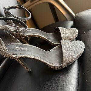 Michael Kors Women's Sparkling Heels - Silver